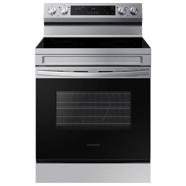Samsung 6.3 Cf Electric Freestanding With 4 Element Cooktop And Steam Clean NE63A6111SS/AA