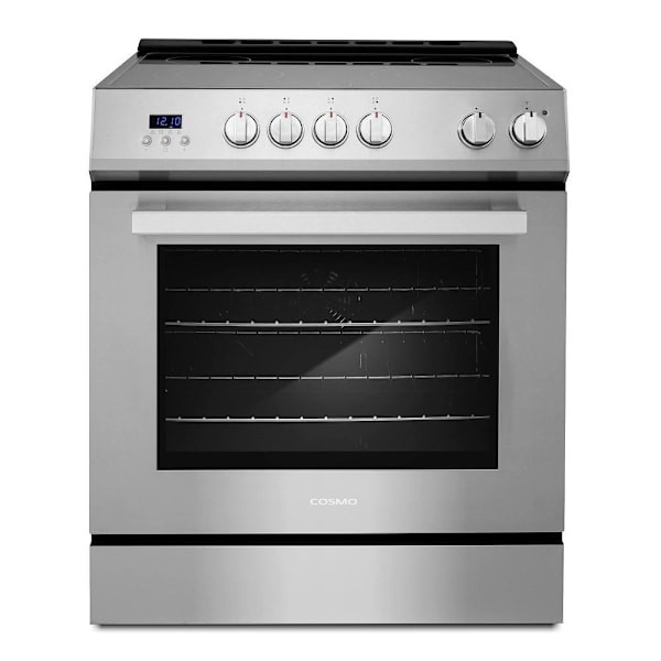 Cosmo 30" Stellar Collection 5.0 Cu Ft Electric Range 4 Burner Oven Ss