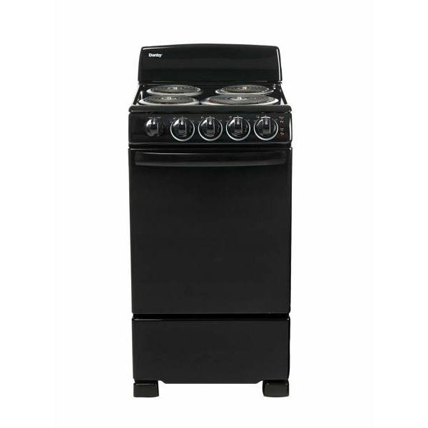 Danby 20 In. 2.3 cu. ft. Coil Electric Slide-In Range, Manual Clean, Black, ADA
