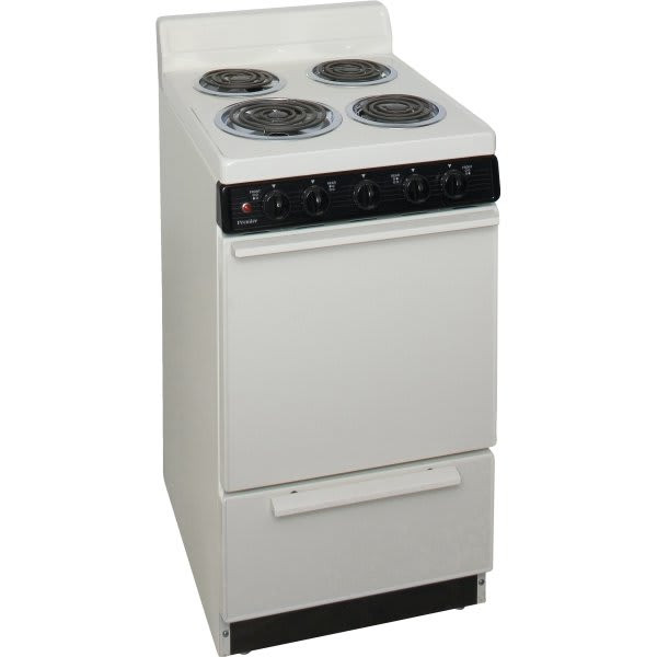 Premier 20 In. 2.4 cu. ft. 4 Burner Gas Freestanding Coil Range, Manual Clean, Bisque, ADA