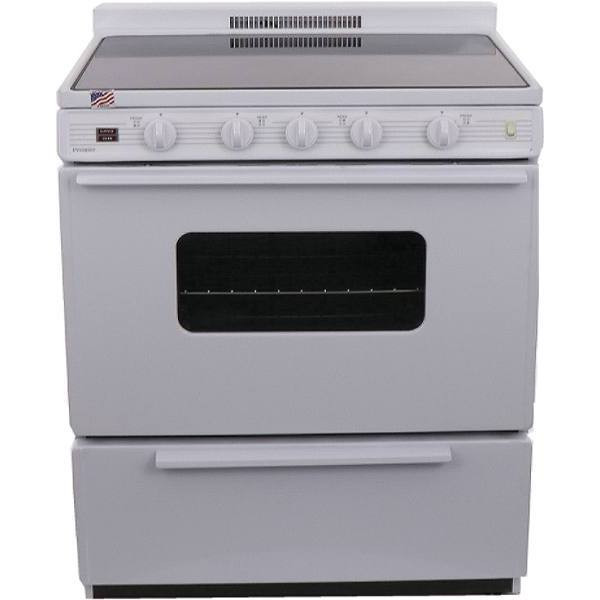 Premier 30 In. 3.9 cu. ft. Smooth Electric Freestanding Range, Manual Clean, White, ADA (Power Cord Sold Separately)