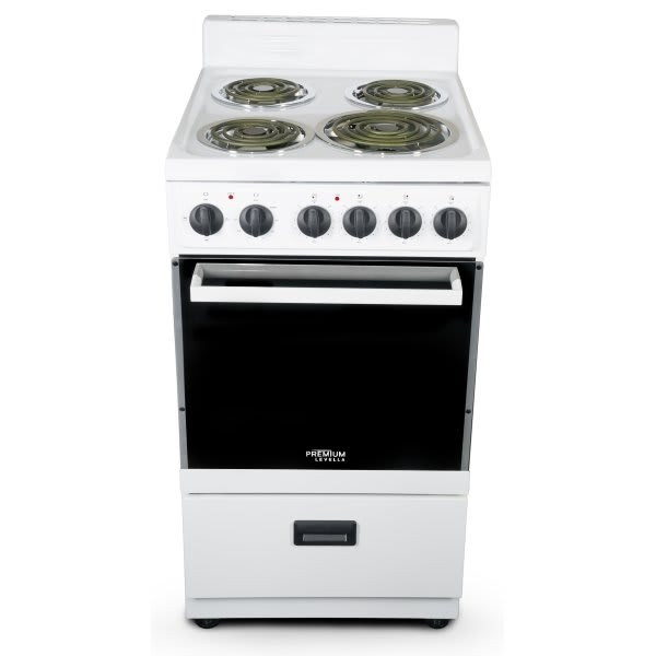 Premium Levella White 20" Single Oven Electric Range With 4 Burners