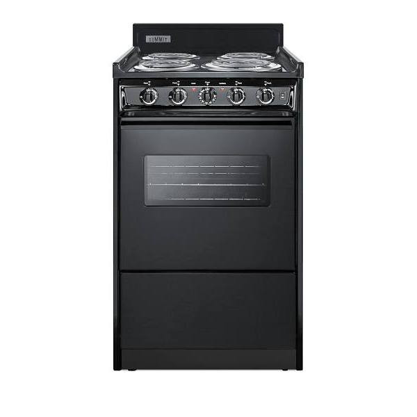 Summit Appliance 20 Inch Wide 220v Electric Range In Black Tem110cw
