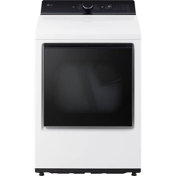 LG 7.3 Cubic Feet Ultra Large Capacity Rear Control Gas Dryer In Alpine White