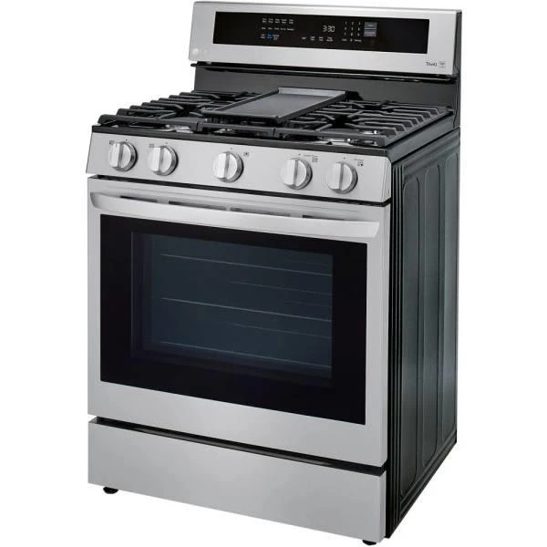 Lg 5.8-Cu Ft Gas Convection Smart Range, Stainless Steel
