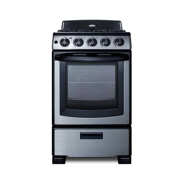 Summit Appliance 20 Inch Wide Gas Range In Stainless Steel Pro201ss