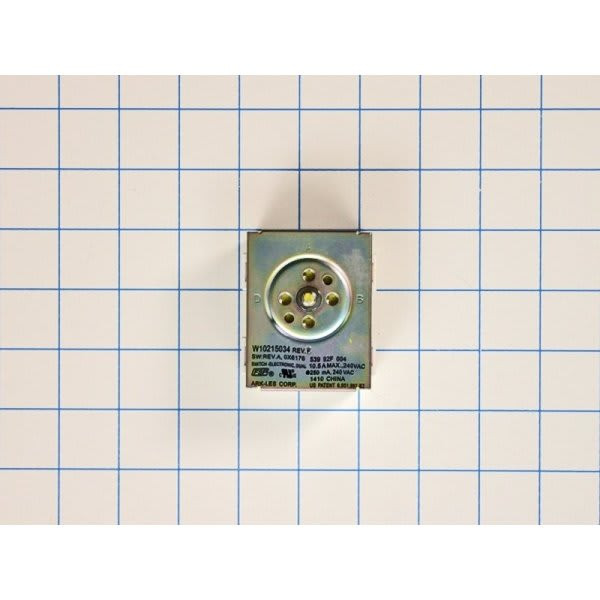 Whirlpool Replacement Cooktop Dual Element Control Switch For Range, Part#wpw10215034