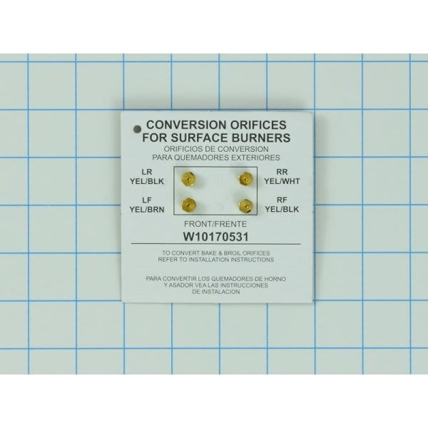 Whirlpool Replacement Lp Gas Conversion Kit For Oven, Part #wpw10170531