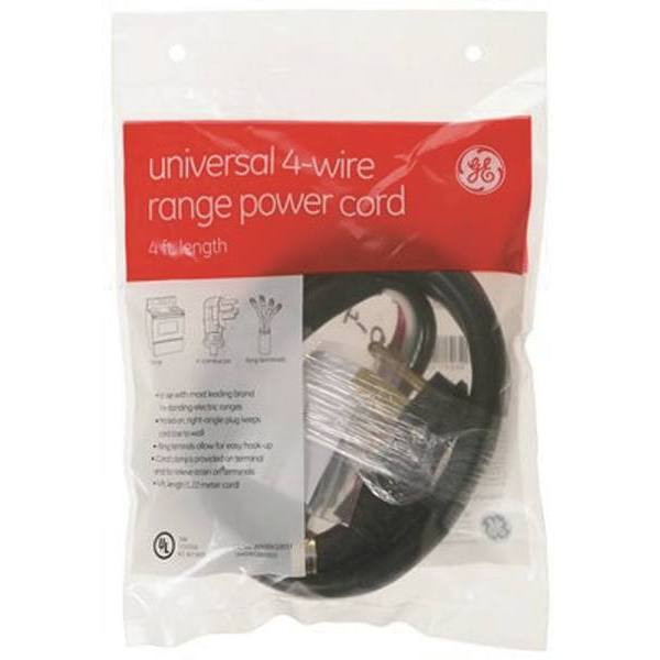 GE Range Power Cord 4' 50 Amp 4 Wire, Part #22-Wx09x10037