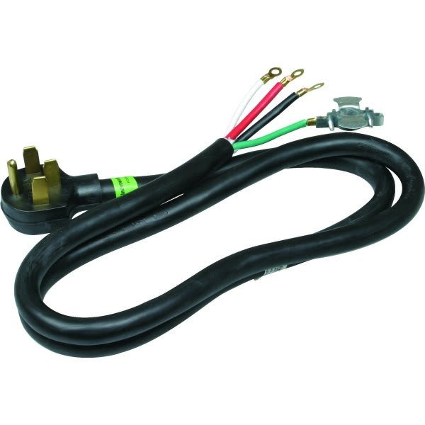 Prime Wire & Cable  6ft Srdt 50 Amp Indoor 4-Wire Range Power Cord (Black)