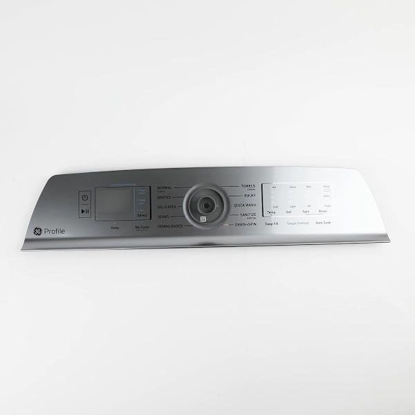 GE Washer Replacement Stainless Steel Control Panel With Knob Collar,wh10x32875