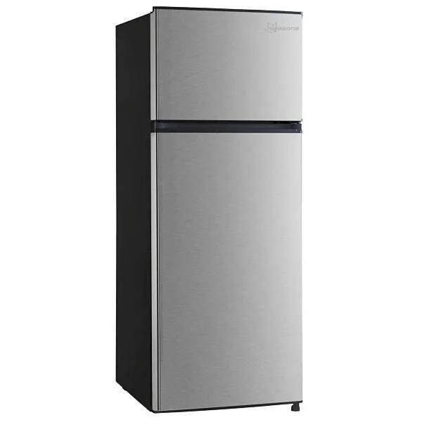 Seasons ENERGY STAR 7.1 cu. ft. 22 in. W Compact Top Freezer Refrigerator, Stainless Steel Look