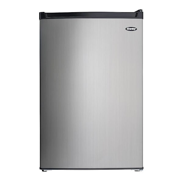 Danby 4.5 Cu. Ft. COMPACT Fridge With True Freezer In Stainless Steel Look