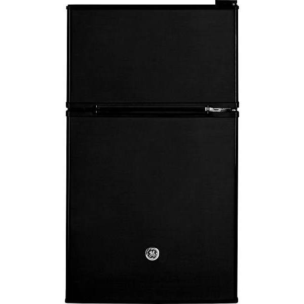 GE ENERGY STAR 3.1 cu. ft. COMPACT Refrigerator With Freezer, Black, ADA