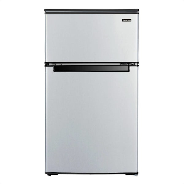 Magic Chef 3.1 Cu. Ft. Mini Refrigerator With Top Freezer In Stainless Look