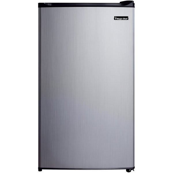 Magic Chef 3.6 Cu Ft Black/Stainless Steel COMPACT Refrigerator W/ Freezer