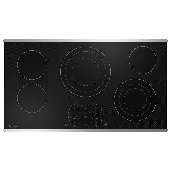 GE Profile 36 In. Built-In Smooth Radiant Electric Cooktop With Touch Control, Smarthq, Stainless Steel, ADA