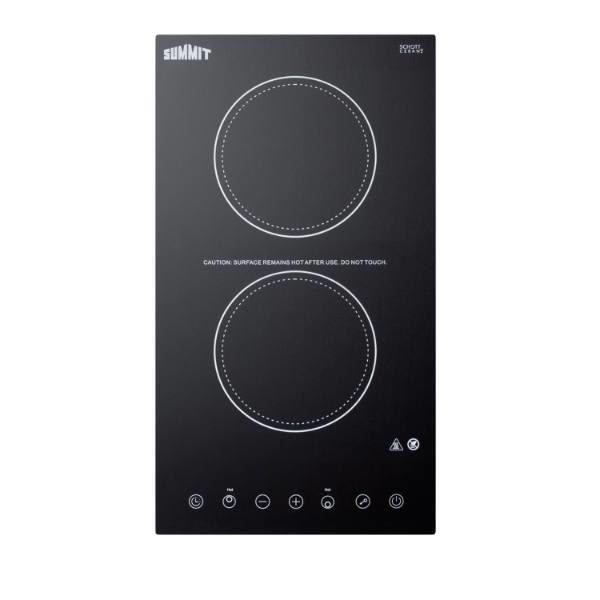 Summit 12 In. 115v Two-Burner Radiant Electric Cooktop