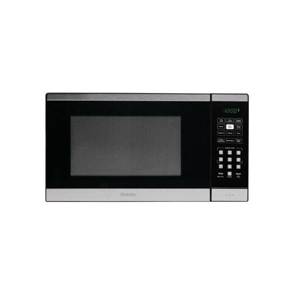 Danby 0.9 Cubic Feet Countertop Microwave In Black And Stainless Steel DBMW0925BBS