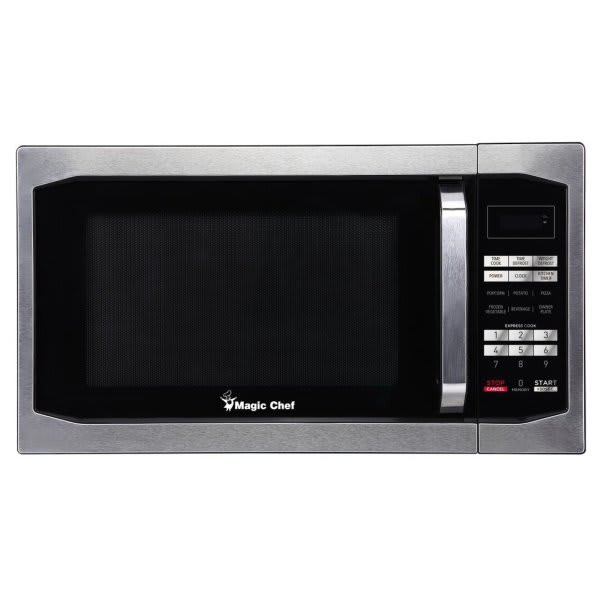 Magic Chef 1.6 Cu Ft Countertop Microwave, 1100w, Stainless Steel
