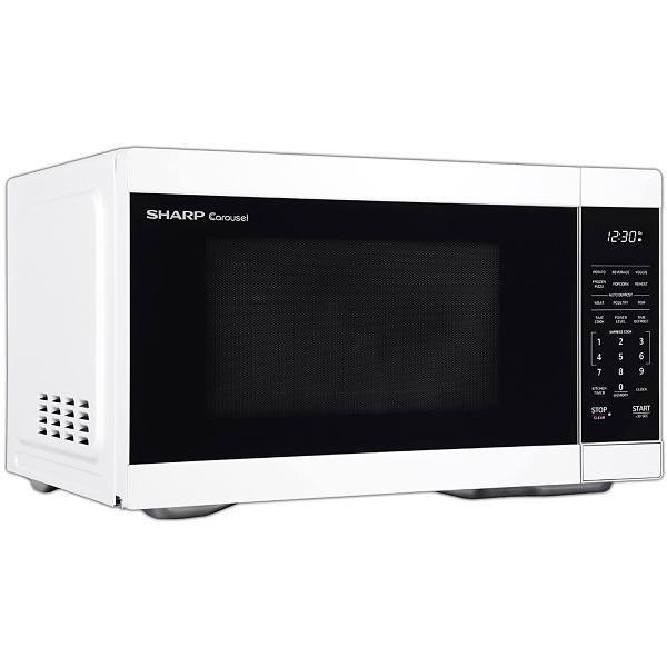 Sharp 1.1-Cu. Ft. Countertop Microwave Oven In White