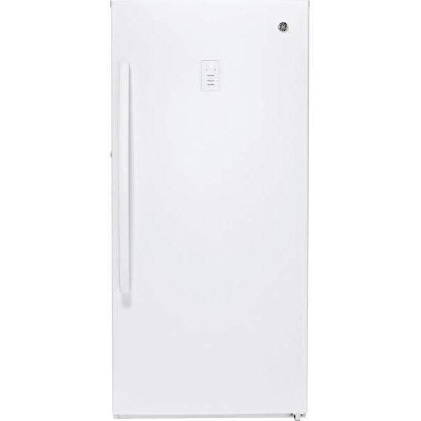 GE 28 In. 14.1 cu. ft. Frost-Free Electronic Defrost Upright Freezer, White