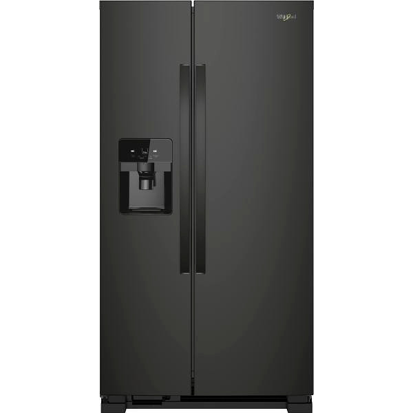 Whirlpool 25 cu. ft. 36 In. W Side By Side Refrigerator With Ice Maker, Black, ADA