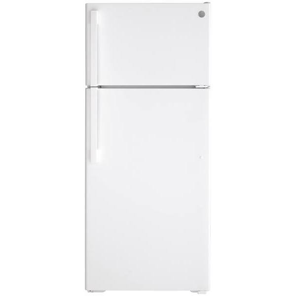 GE 17.5 cu. ft. 28in. Top Freezer Refrigerator, White GTS18DTNRWW