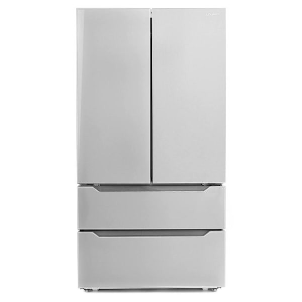 Cosmo 22.5 Cu. Ft. 4-Door French Door Refrigerator With Recessed Handle In Stain