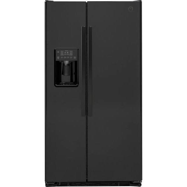 GE 21.9 cu. ft. 36in. Side By Side Refrigerator With Ice Maker, Black