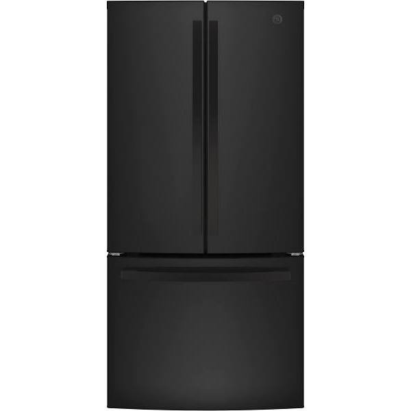 GE ENERGY STAR 18.6 cu. ft. 33in. French Door Refrigerator With Ice Maker, Black