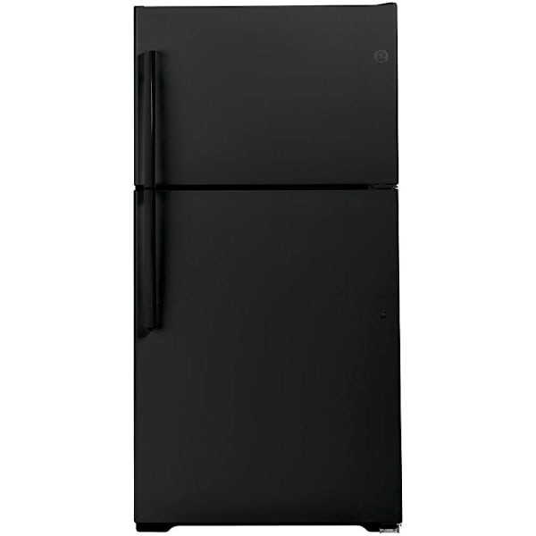 GE ENERGY STAR 21.9 cu. ft. 33in. Top Freezer Refrigerator, Black, ADA
