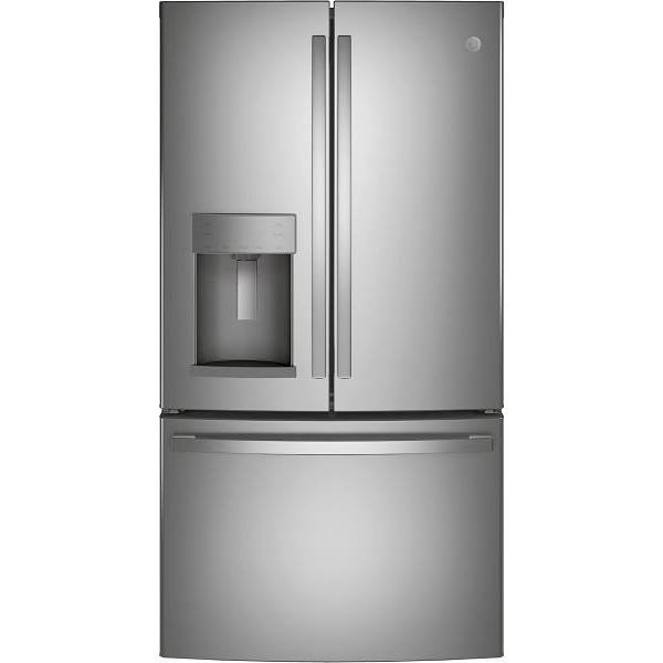 GE ENERGY STAR 27.7 cu. ft. 36in. French Door SmartHQ Refrigerator With Ice Maker, Stainless Steel, ADA