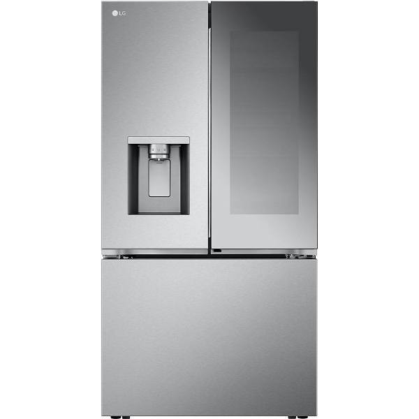 LG ENERGY STAR 26 cu. ft. 3- Door French Door Refrigerator With Smart Mirror Instaview And Ice Maker, Silver, ADA