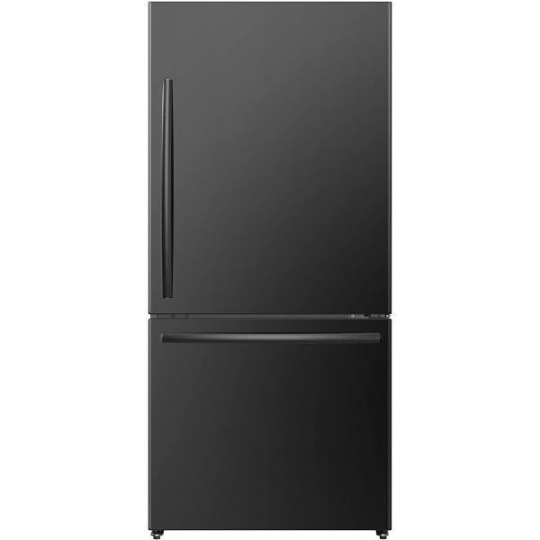 Mora 17.2 Cubic Feet Bottom Freezer Refrigerator In Black