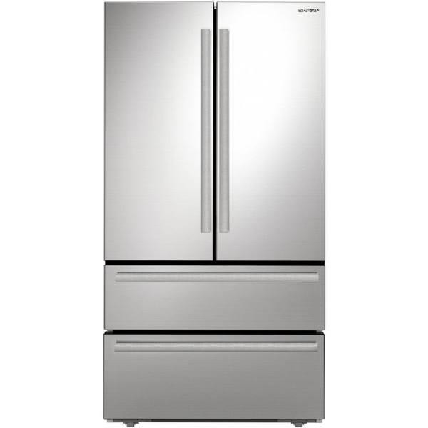 Sharp 22.5-Cu. Ft. French Door Counter-Depth Refrigerator, Stainless Steel