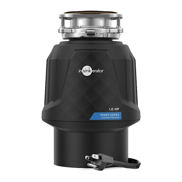 InSinkErator Contractor 1000 Series 1 HP Garbage Disposal, 2-Stage Multigrind Technology, Ez Connect W/ Power Cord