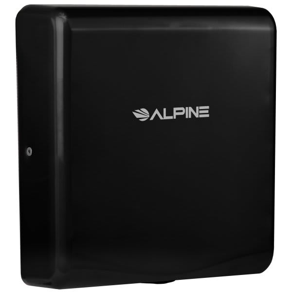 Alpine Industries Willow Black High-Speed 120v Hand Dryer With Wall Guard