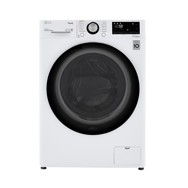 Lg 2.4 Cu.ft. 24 In All-In-One Compact Front Load Washer & Dryer Combo In White