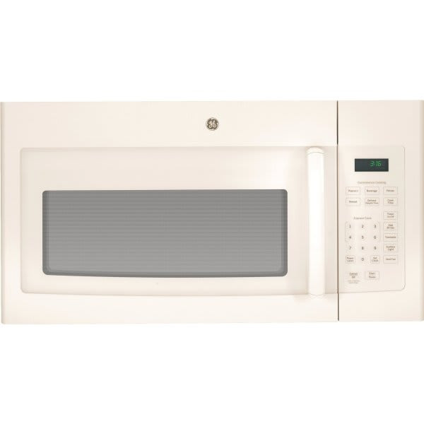 GE 1.6 cu. ft. Over The Range Top Convertible Vent Microwave, Bisque