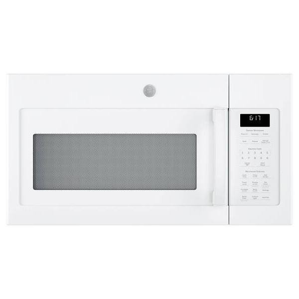 GE 1.7 cu. ft. Over The Range Convertible Top Vent Microwave, Sensor Cooking, White