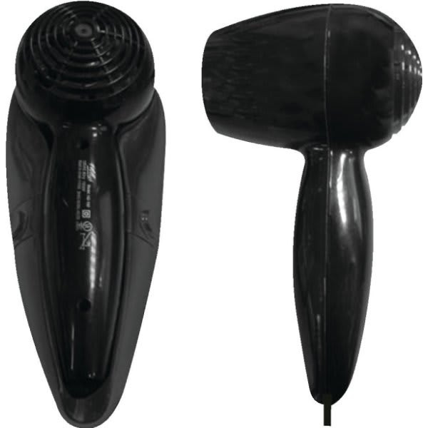 Lodging Star 1500-Watt Wall Mounted Hair Dryer In Black, Case Of 10