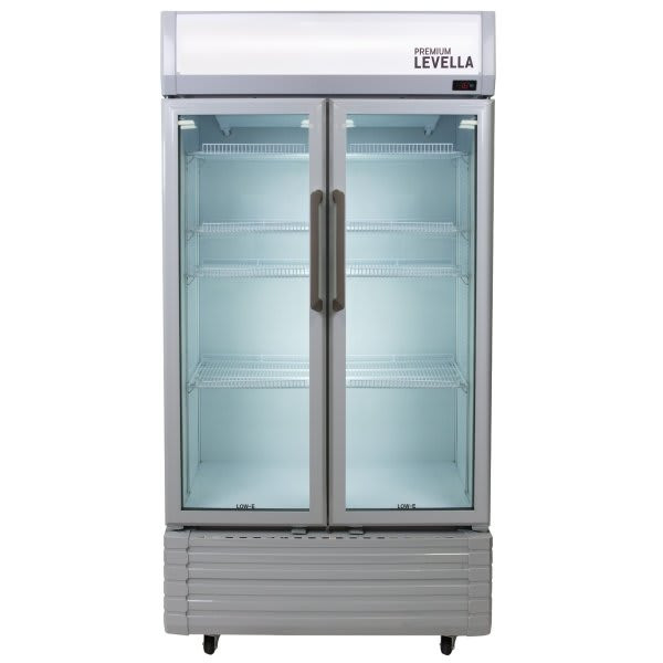 Premium Levella 21.0 Cu Ft 2-Glass Door Commercial Refrigerator Beverage Cooler