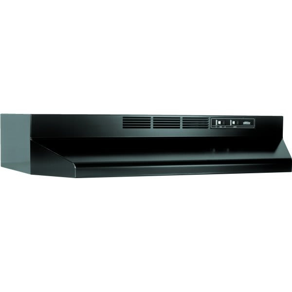 Broan-Nutone 30" Black Range Hood Non Vented W/Ez1 Installation Brackets