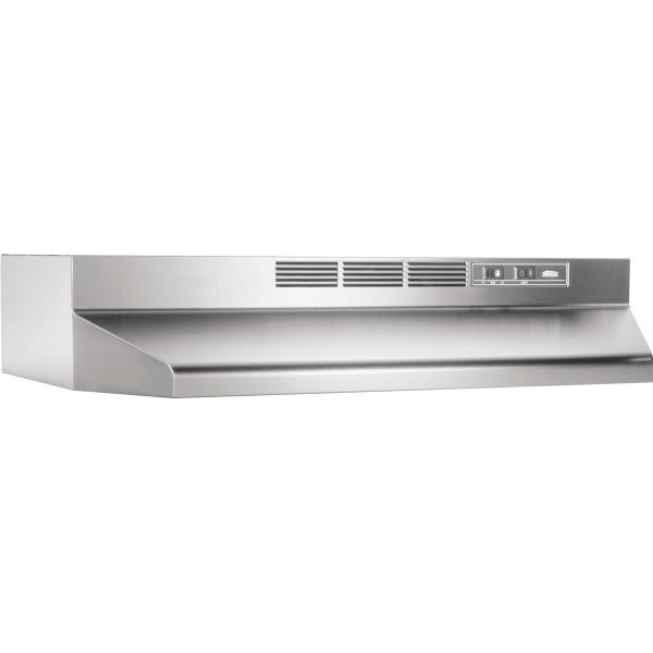 Broan-Nutone 30" Stainless Steel Non-Vented Range Hood W/Ez1 Installation Brackets