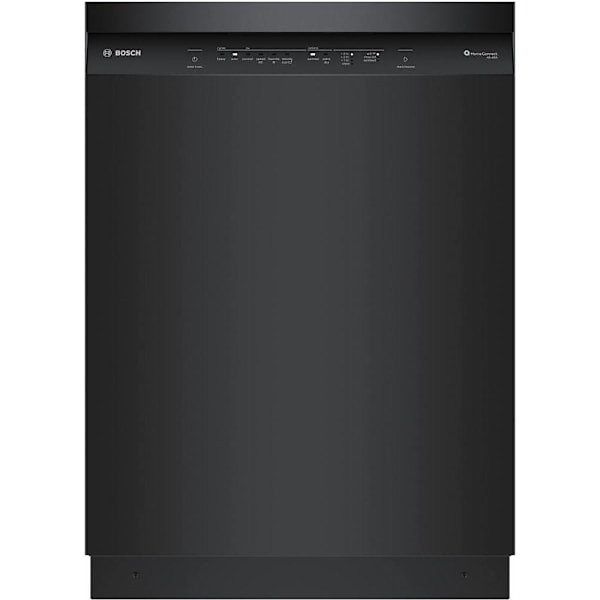 Bosch 100 Series 24 In. Front Control, Stainless Steel Tub Dishwasher, 48 Dba, Black