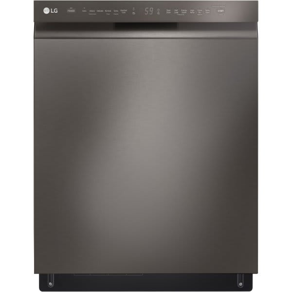 Lg Front Control Dishwasher With Quadwash In Black Stainless Steel