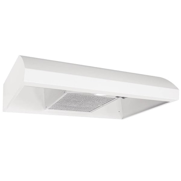 Broan 30-Inch 4-Way Convertible Under-Cabinet Range Hood, White