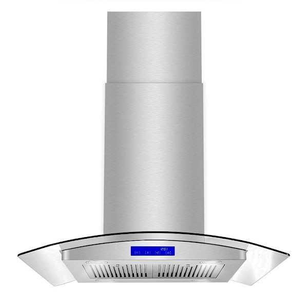 Cosmo 30 In. Lumin Collection 380 CFM Ducted Island Range Hood,cos-668ics750