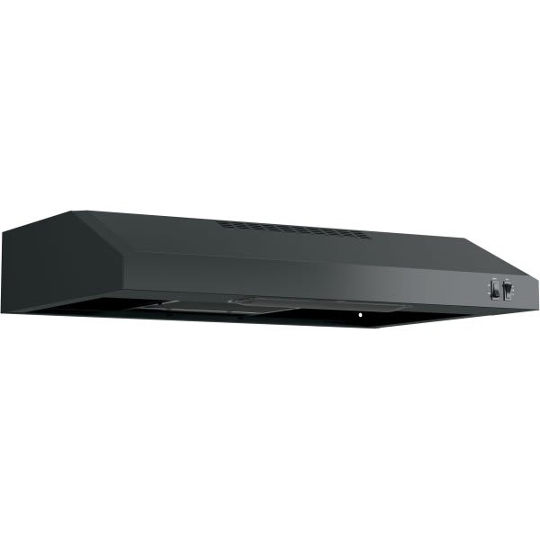 GE 30 In. Under Cabinet Convertible Range Hood, 200 Cfm, Black, ADA